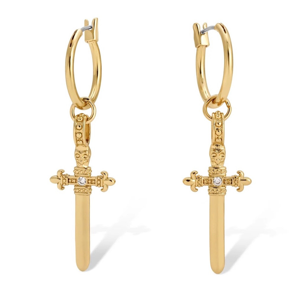 New Vanessa Mooney gold ALEXANDRA HOOP EARRINGS
